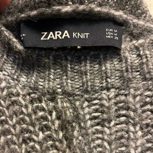 Asymmetrical dark grey Zara Knit Sweater